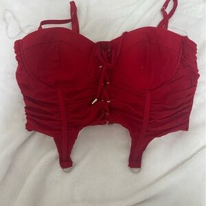 Cute red crop top